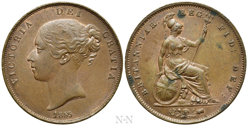 UNITED KINGDOM. Victoria (1837-1901). 1 Penny (1855). 

Obv: VICTORIA DEI GRAT...