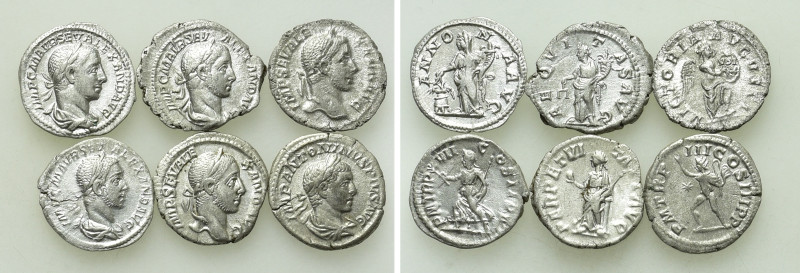 6 Denarii of Severus Alexander. 

Obv: .
Rev: .

. 

Condition: See pictu...