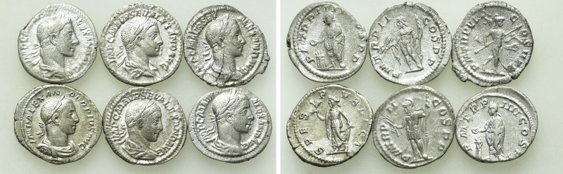 6 Denarii of Severus Alexander. 

Obv: .
Rev: .

. 

Condition: See pictu...