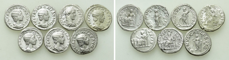 7 Denarii of Julia Soaemias etc. 

Obv: .
Rev: .

. 

Condition: See pict...