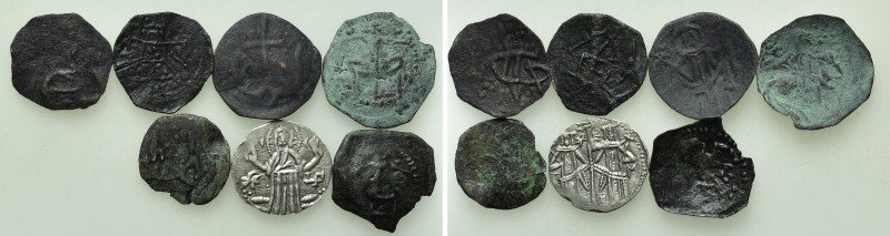 7 Medieval Coins of Bulgaria. 

Obv: .
Rev: .

. 

Condition: See picture...