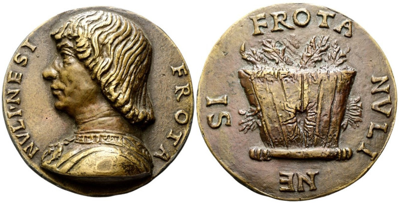 FRANCIA Antonio di Borgogna, 1421-1504. Medaglia 1475 opus Nicolò di Forzore Spi...