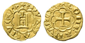 GENOVA Simon Boccanegra, Doge I, 1339-1344. Terzarola. Au gr. 1,14 Dr. ✤DVX✤IANVE✤P✤. Castello. Rv. :CVNRADV’REX•. Croce patente. CNI 67/92; Lunardi 2...