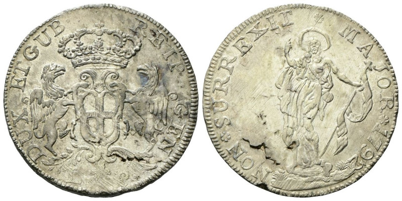 GENOVA Dogi Biennali, 1528-1797. III Fase, 1637-1797. 8 Lire 1792. Ag gr. 33,08 ...