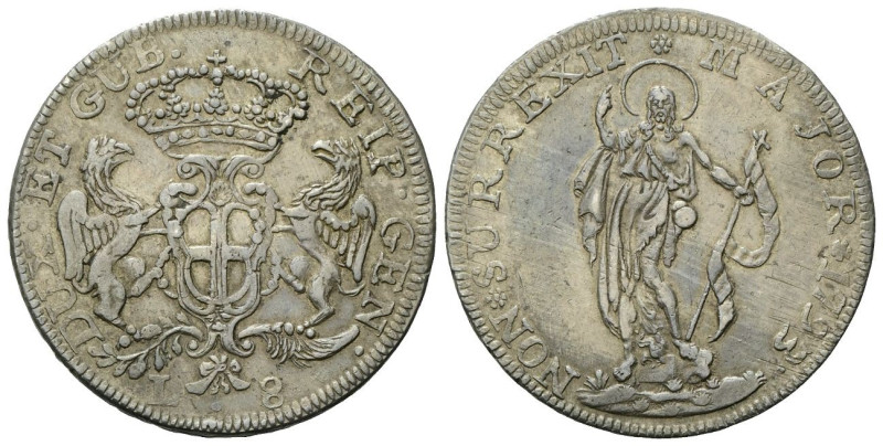 GENOVA Dogi Biennali, 1528-1797. III Fase, 1637-1797. 8 Lire 1793. Ag gr. 33,08 ...