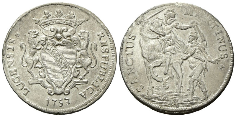 LUCCA Repubblica, 1369-1799. Scudo 1753. Ag gr. 25,52 Dr. RESPUBLICA - LUCENSIS✿...