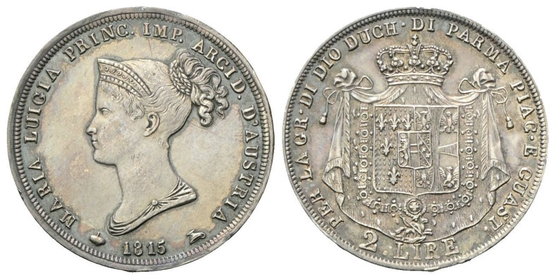 PARMA Maria Luigia d'Austria, 1814-1847. 2 Lire 1815, zecca di Milano. Ag gr. 9,...