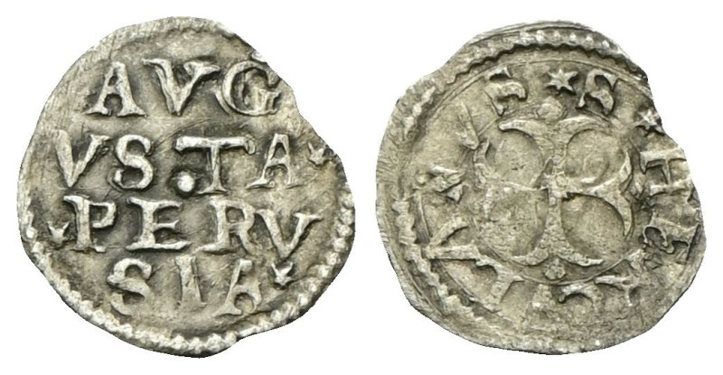 PERUGIA Leone X (Giovanni de’Medici), 1513-1521. Soldino. Ag gr. 0,35 Dr. ✶AVG /...