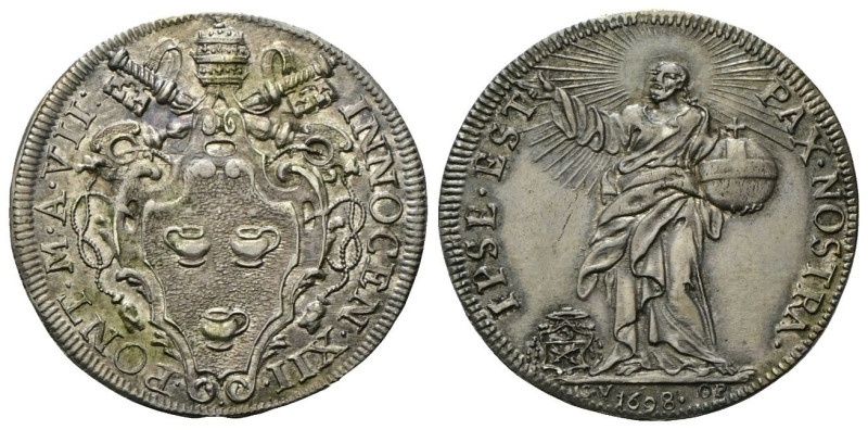 ROMA Innocenzo XII (Antonio Pignatelli), 1691-1700. Testone 1698 a. VII. Ag gr. ...