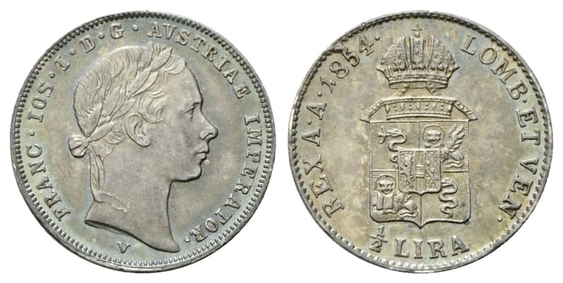 Venezia Francesco Giuseppe I d’Asburgo Lorena, 1848-1866. 1/2 Lira Austriaca 185...