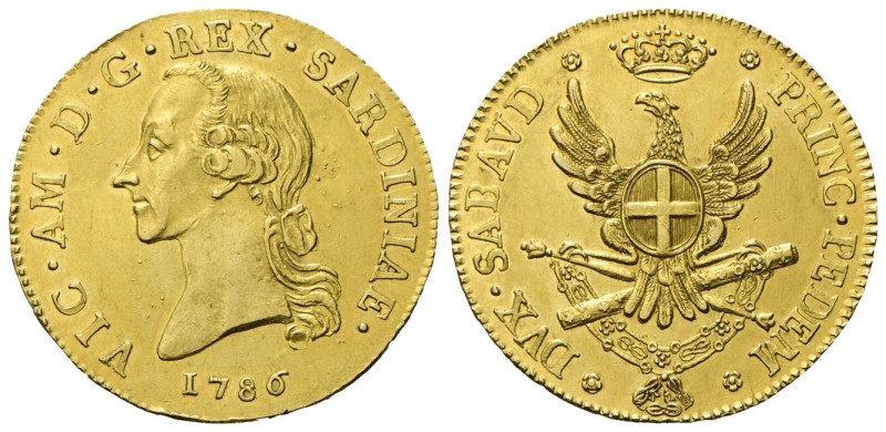 SAVOIA ANTICHI Vittorio Amedeo III, 1773-1796. Mezzo Carlino da 2 ½ Doppie 1786....