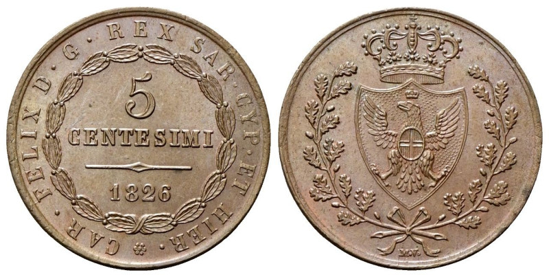 RE ELETTO Vittorio Emanuele II, 1859-1861. 5 Centesimi 1826 (1860) Bologna, II T...