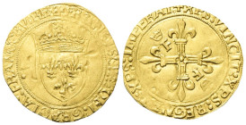 FRANCIA Francesco I d’Angoulème, 1515-1547. Scudo del sole o Ecu d'or au soleil dopo 1519, Parigi. Au gr. 3,42 Dr. FRANCISCVS DEI GRACIA FRANCORV REX....