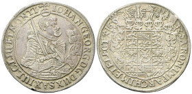 GERMANIA Sachsen-Albertine. Johan Georges I, 1615-1656. Reichstaler 1632. Ag gr. 28,98 Dr. IOHAN GEORG D G DUX SAX IUL CLIV ET MONTI. Mezzobusto coraz...