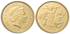 GRAN BRETAGNA Elisabetta II, dal 1952. Sterlina 2005. Au gr. 7,98 Dr. Busto coronato a d. Rv. San Giorgio che trafigge il drago. KM#1065; Marsch 558; ...