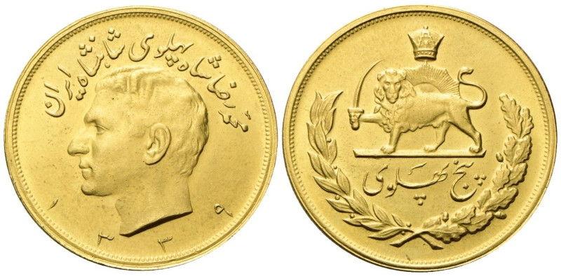 IRAN Muhammad Reza Pahlavi Shah, SH 1320-1358/1941-1979 AD. 5 Pahlavi 1339=1960....