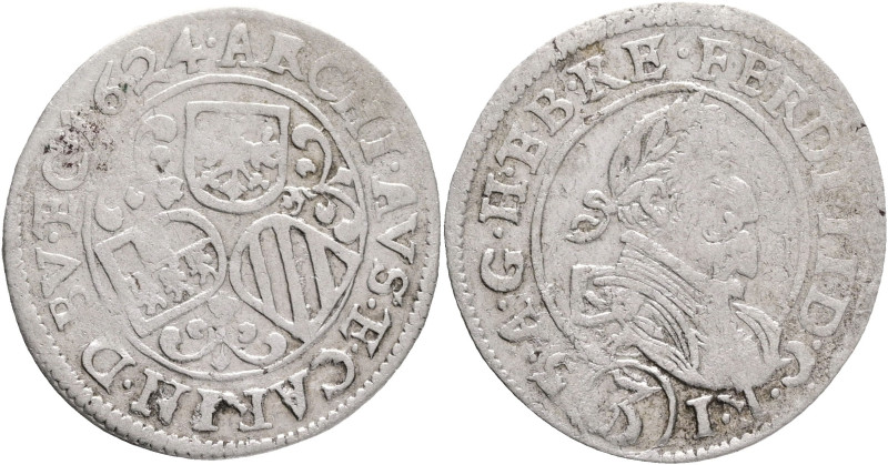 Austria 3 Kreuzer 1624 FERDINAND II. Austria Carinthia Sankt Veit
Herinek 1107 ...