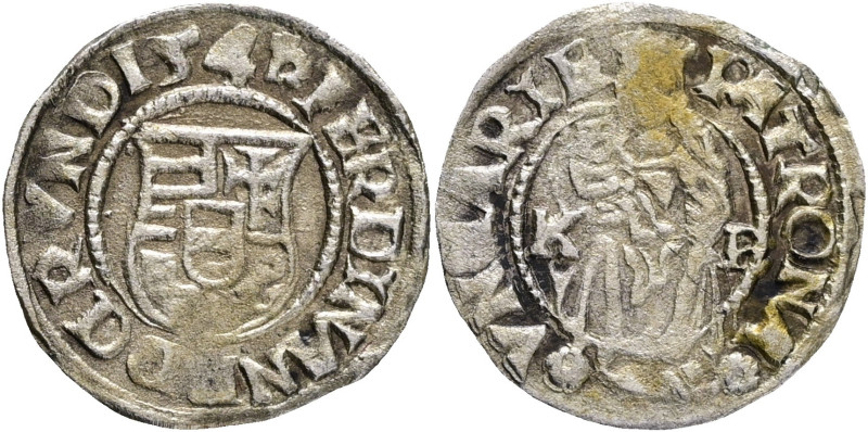 Hungary 1 Denar 1548 K.B. FERDINAND I. 
ÉH#745,H#935,7,9,53, Ag.500 0,37g, 14/0...