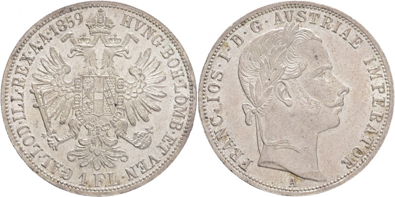 Austria 1 Gulden 1859 A FRANZ JOSEPH I.
KM#2219 Ag.900, 12,34g 29/2mm A Vienna ...