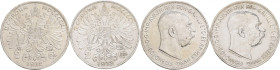 Austria 2 Corona 1912-3 Lot 2 coins FRANZ JOSEPH I.
KM#2821 Ag.835 10,02g, 27,1/2mm 
UNC-
