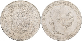 Austria 5 Corona 1907 FRANZ JOSEPH I.
KM#2807 Ag.900 24g 36/2,6mm Vienna
VF