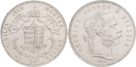 Hungary 1 Forint 1869 G.Y.F. FRANZ JOSEPH I. Alba Lulia
KM#449.2 Ag.900 12,345g 29mm mint Alba Lulia Romania
UNC-