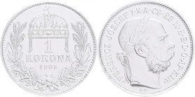Hungary 1 Corona 1906 KB (Restrike 2023)
Ag. 999 5g 23mm mint Budapest
PROOF