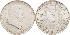 2 Schilling 1931 Wolfgang Amadeus Mozart Austria I.republic
KM#2847 Ag.640 11,96g, 29,4mm mint Vienna hair line
UNC-