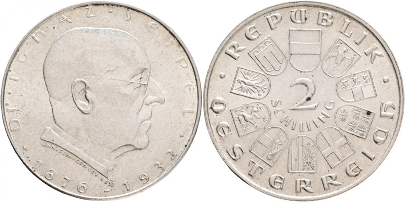 2 Schilling 1933 Ignaz Seipel Austria I.republic
KM#2849 Ag.640 11,95g, 29,4mm ...