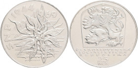 25 Kčs 1969 SNP Plameny ( FLAMES) Slovak National Uprising
KM#67 Ag.500 16g 34mm mint Kremnica
PROOF