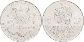 500 Kč 1988 20th Anniversary Czechoslovakai federation
KM#131 Ag.900 24g 40mm mint Kremnica 
PL/UNC