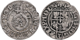 1 1/2 Groschen Poltorak 1622 SIGISMUND III. VASA Bydgoszcz
Górecki#B 22.2 Ag.700 0,95g 19/0,5mm mint Bydgoszscz
VF