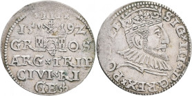 3 Groschen (trojak) 1592 SIGISMUND III. Riga
Kopicki 8188 Silver 2,35g 21 mm mint Riga
VF