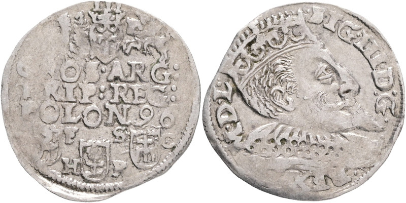 3 Groschen (trojak) 1596 SIGISMUND III. Bromberg (Bydgoszcz)
Kopicki 1046 2,03g...