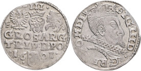 3 Groschen (trojak) 1601 SIGISMUND III. Fraustadt (Wschowa)
Kopicki 1183 2,10g 20 mm mint Fraustadt (Wschowa)
VF+