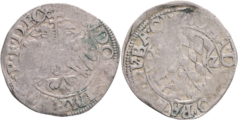 Pfalz-Zweibrücken ½ Batzen (2 Kreutzer) 1592 RUDOLPH II. Duke JOHN I.the Lame
M...