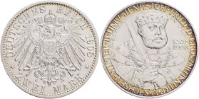 Saxe-Weimar-Eisenach 2 Mark 1908 A 350 Anniversary of University JENA
J#160 Ag.900 11,11g 28mm mint Berlin
UNC