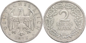 Weimar rep. 2 Mark 1926 E 
 J#320, Ag.500 10g , 26mm, Muldenhütten
XF
