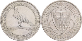 Weimar rep. 3 Mark 1930 G Liberation of Rhineland
J#345 Ag. 500 15g 30mm mint Karlsruhe
XF-/XF