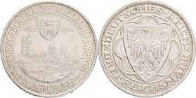 Weimar rep. 3 Mark 1931 A 300th Anniversary of Magdeburg
J#347 Ag.500 15,01g 30mm mint Berlin
UNC-