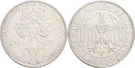Weimar rep. 5 Mark 1929 E 1000th Anniversary of Meissen
J#339 Ag.500 25g 36mm mint Muldenhütten
XF+