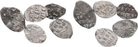 Russian Empire 1 Kopeck Lot 5 coins ND Peter I.
KG#73 - 1782, Ag.960 1,55g 5pcs, mix
XF/F