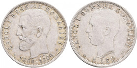 1 Leu 1906 CAROL I. 40th Anniversary 1866-1906 of the Reign
KM#34 Ag.835 5g 23/1,35mm mint Brussels Belgium
XF