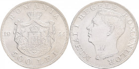 500 Lei 1944 Kingdom MICHAEL I. 
KM#65 Ag.700 11,93g 32/1,8mm author Haralambei Ionescu mint Bucharest
UNC-