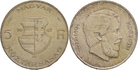 5 Forint 1947 BP Republik, Lajos Kossuth patina
KM#534a Silver Ag.500 12g 32/1,9mm author Istvan Ivan
XF+