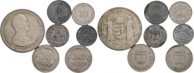 Lot 7 coins Hungary Fillers, Pengo
XF - VF