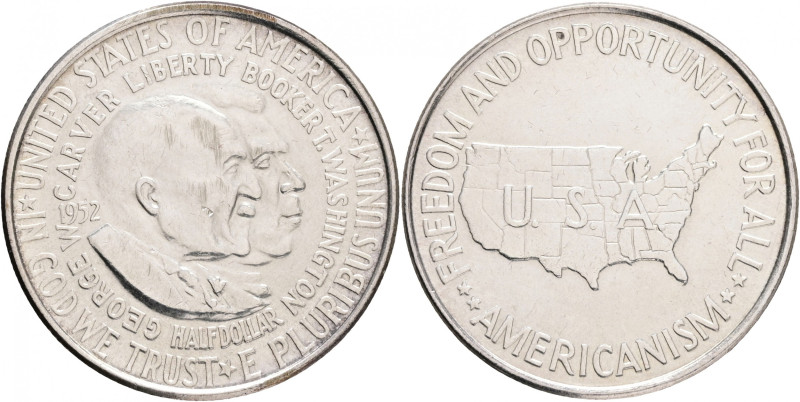 1/2 Dollar 1952 Washington-Carver Half Dollar
KM#200 Silver Ag.900 12,35g 30,6m...