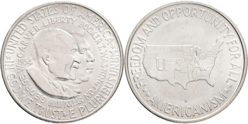 1/2 Dollar 1954 S Washington-Carver Half Dollar
KM#200 Silver Ag.900 12,61g 30,...