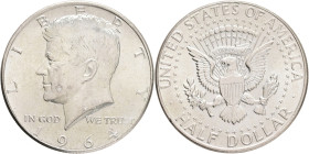 1/2 Dollar 1964 Liberty Kennedy Half Dollar
KM#202 Ag.900 12,53g 30,61mm mint Philadelphia
UNC