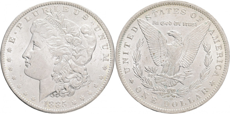 1 Dollar 1885 O MORGAN 
KM#110 Silver Ag.900 26,70g 38,1/2,40mm mint New Orlean...
